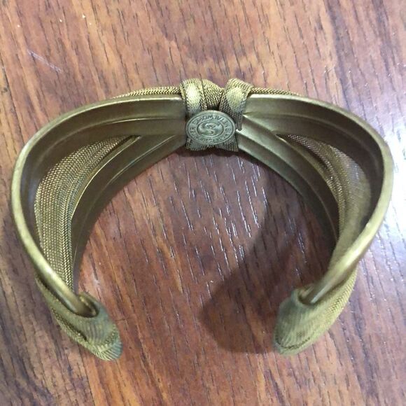 SARAH CAVENDER METAlWORKS mesh gold bracelet - Picture 2 of 7